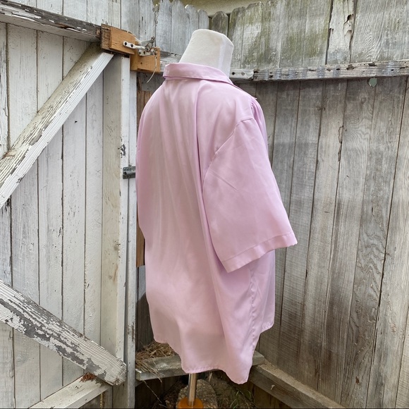 1980’s purple lilac silk like blouse top shirt - Picture 4 of 8